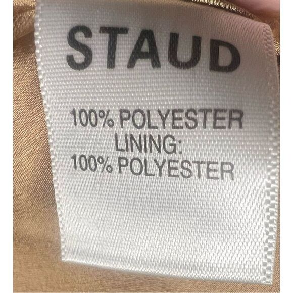 Staud Lea Knot-Front Puff-Shoulder Maxi Dress in Animal-NWOT Size 00 - Picture 9 of 9